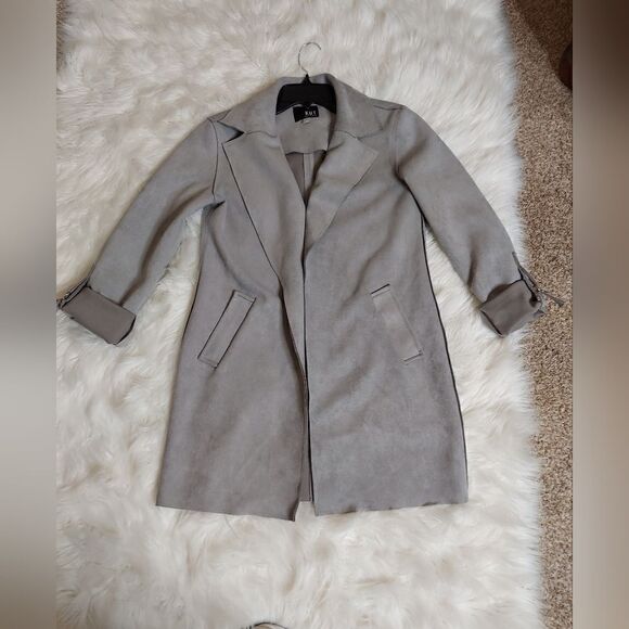 Kut from the Kloth Gray open front faux leather blazer size XS - Picture 12 of 12